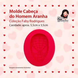 Molde De Silicone Cabeça do Homem Aranha  - FABY RODRIGUES