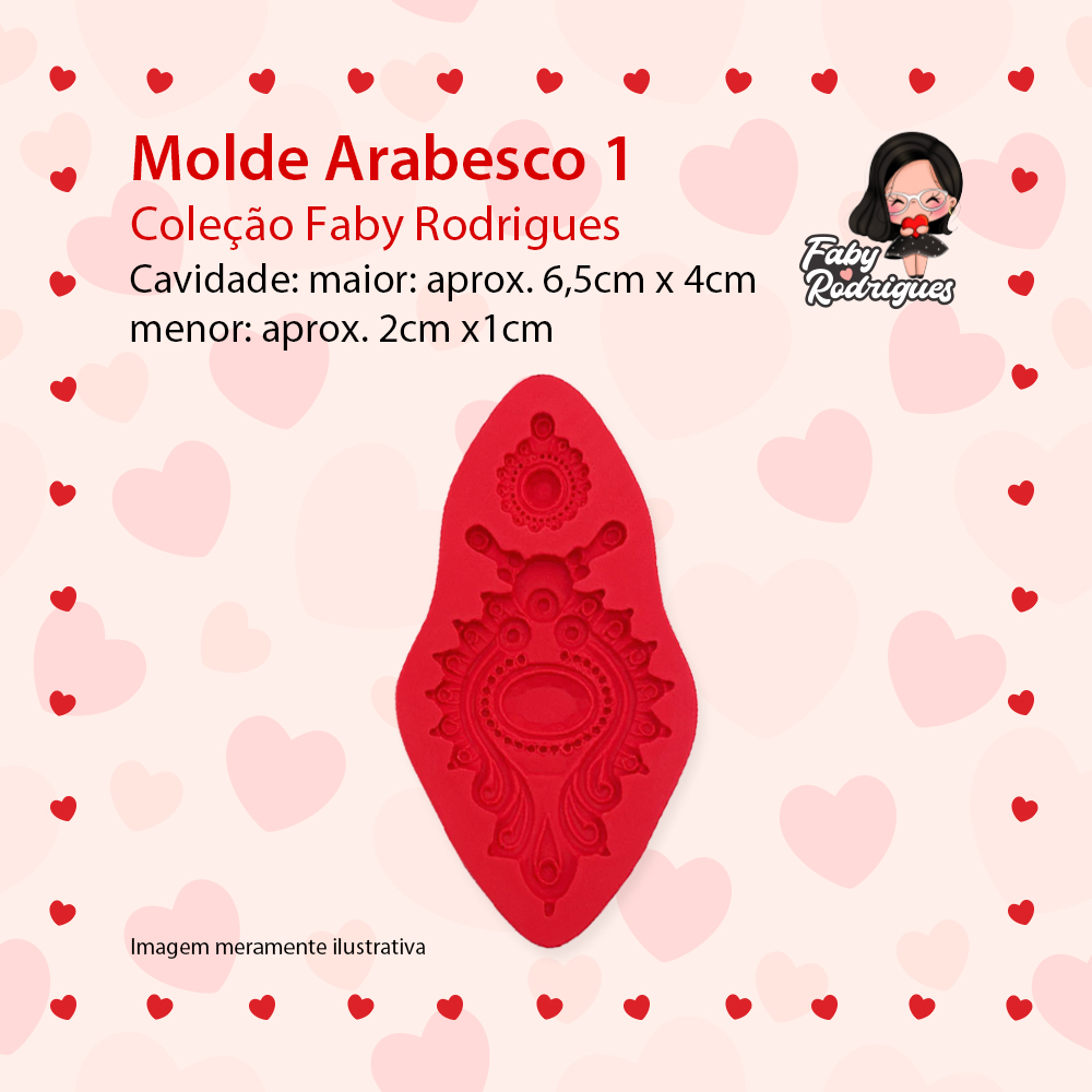 Molde De Silicone  Arabesco 1 - FABY RODRIGUES