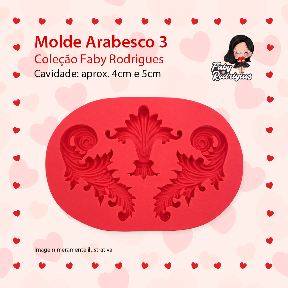 Molde De Silicone Arabesco 3  - FABY RODRIGUES