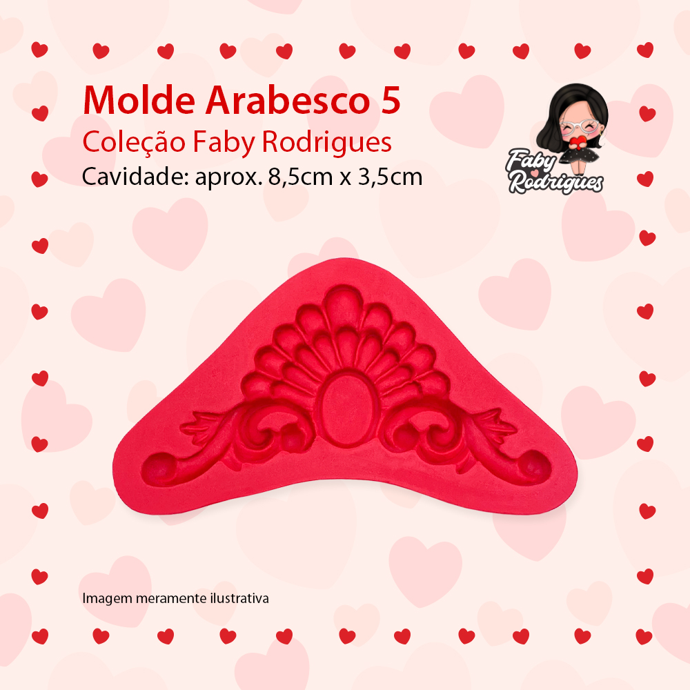 Molde De Silicone Arabesco 5 - FABY RODRIGUES