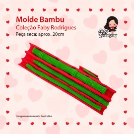 Molde De Silicone  Bambu - FABY RODRIGUES