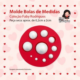 Molde De Silicone Bolas de Medidas  - FABY RODRIGUES