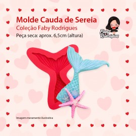 Molde De Silicone  Cauda de Sereia - FABY RODRIGUES