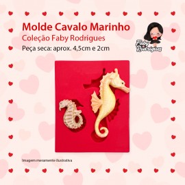 Molde De Silicone Cavalo Marinho - FABY RODRIGUES