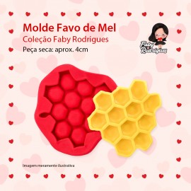 Molde De Silicone Favo de Mel - FABY RODRIGUES