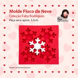 Molde De Silicone Floco de Neve  - FABY RODRIGUES