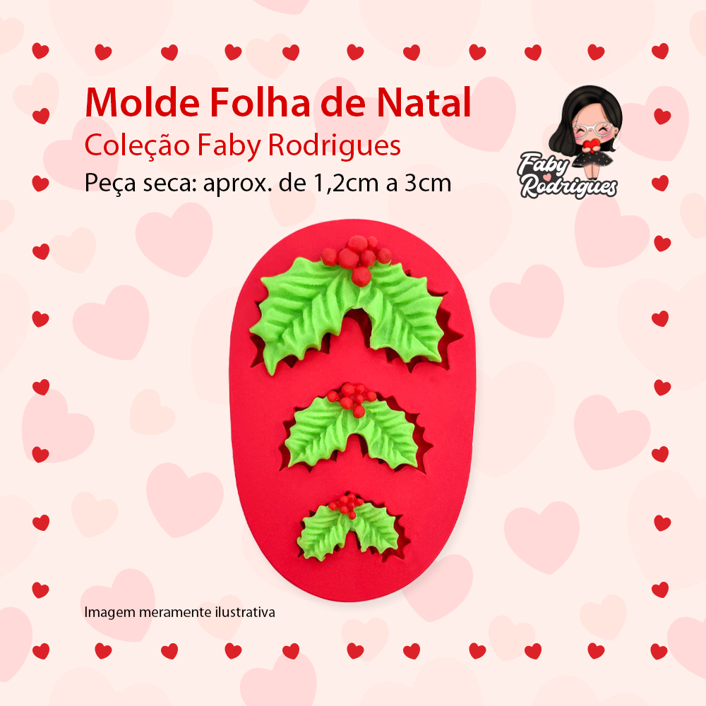 Molde De Silicone  Flor de Natal - FABY RODRIGUES