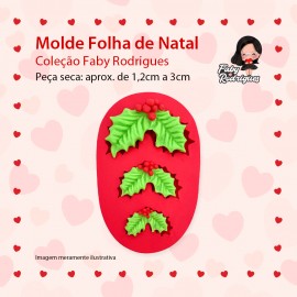 Molde De Silicone  Flor de Natal - FABY RODRIGUES