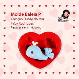 Molde de Silicone Baleia P - Faby Rodrigues