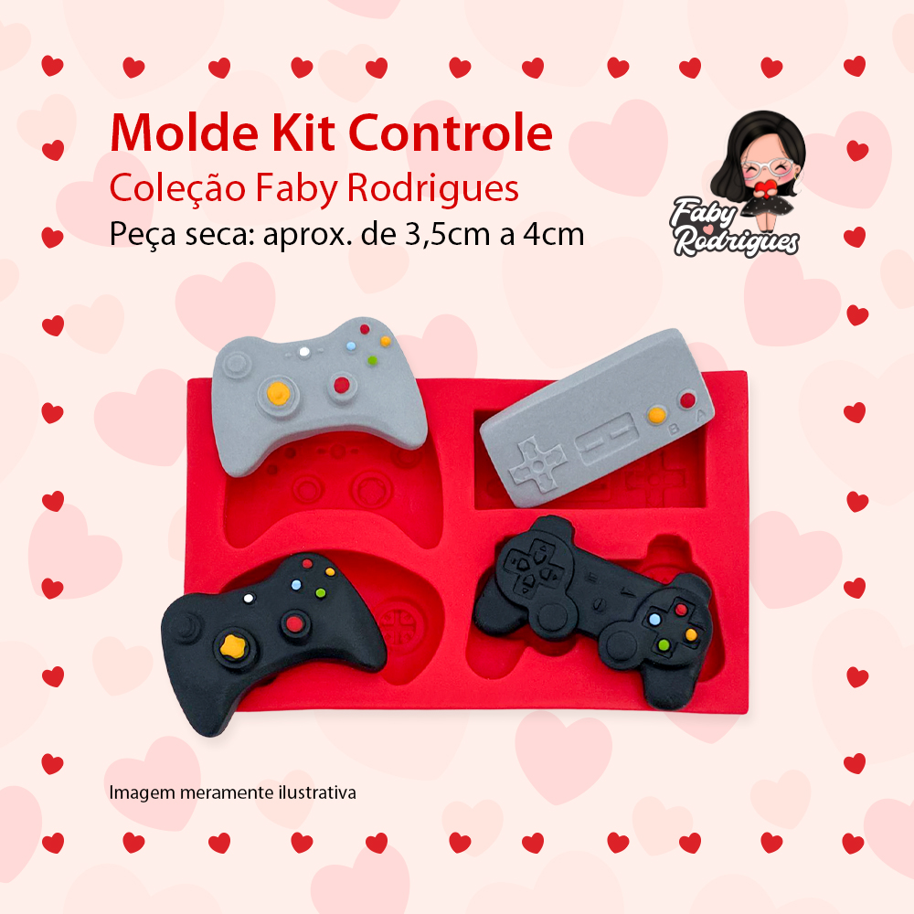 Molde De Silicone Kit Controle - FABY RODRIGUES