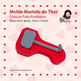 Molde De Silicone Martelo do Thor - FABY RODRIGUES