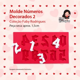 Molde De Silicone Números Decorados 2 - FABY RODRIGUES