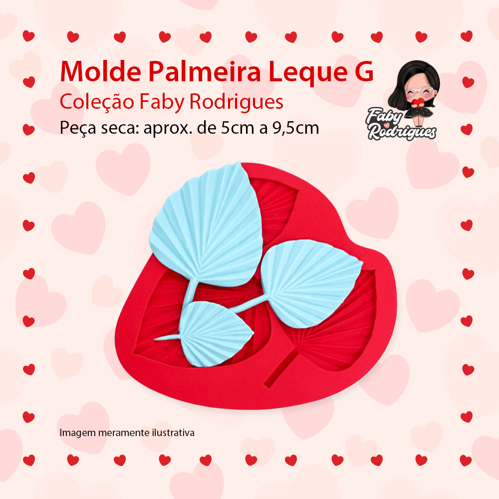 Molde De Silicone Palmeira Leque G - FABY RODRIGUES