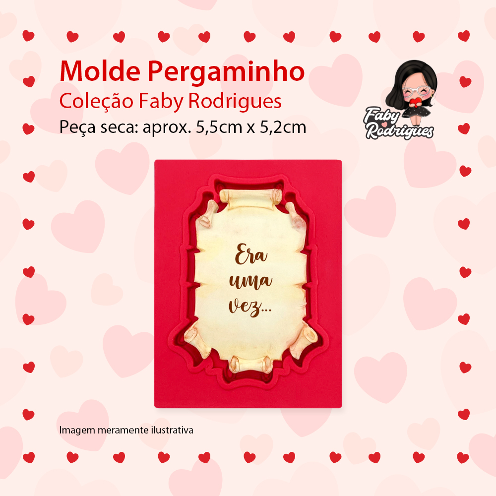 Molde De Silicone Pergaminho - FABY RODRIGUES