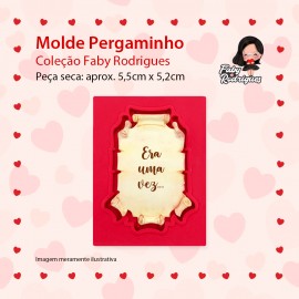 Molde De Silicone Pergaminho - FABY RODRIGUES