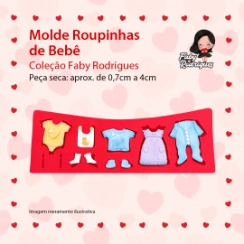 Molde De Silicone Roupinhas de Bebê - FABY RODRIGUES