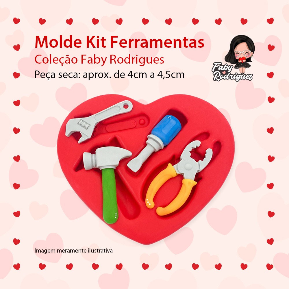 Molde De Silicone  Kit Ferramentas - FABY RODRIGUES