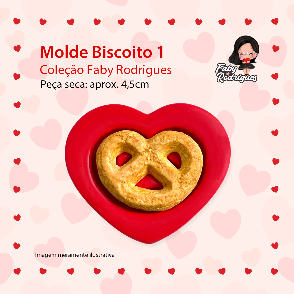 Molde de Silicone Biscoito 1 - Faby Rodrigues