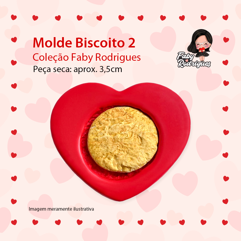 Molde de Silicone Biscoito 2 - Faby Rodrigues