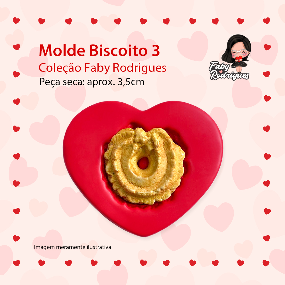 Molde de Silicone Biscoito 3 - Faby Rodrigues