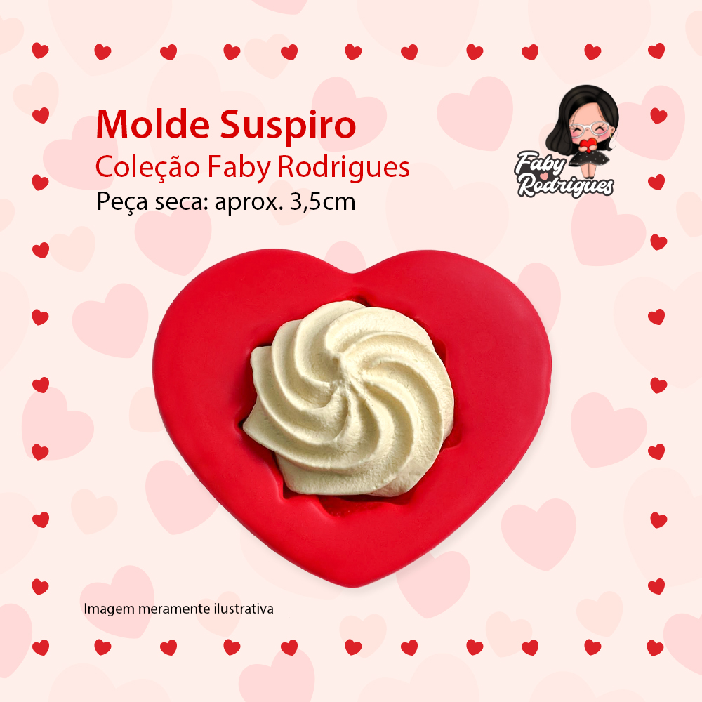 Molde de Silicone Suspiro - Faby Rodrigues