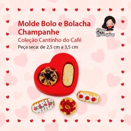 Molde de Silicone Bolo e Bolacha Champanhe - Faby Rodrigues