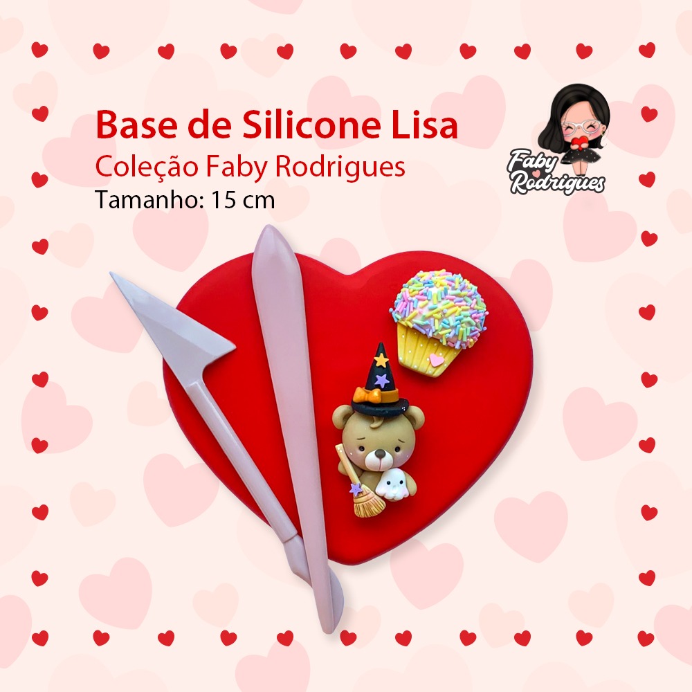 Molde de Silicone Base de Silicone Lisa - Faby Rodrigues