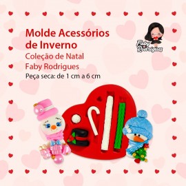 Molde de Silicone Acessórios De Inverno - Faby Rodrigues