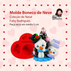 Molde de Silicone Boneco De Neve - Faby Rodrigues