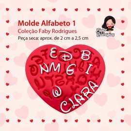 Molde de Silicone Alfabeto 1 - Faby Rodrigues