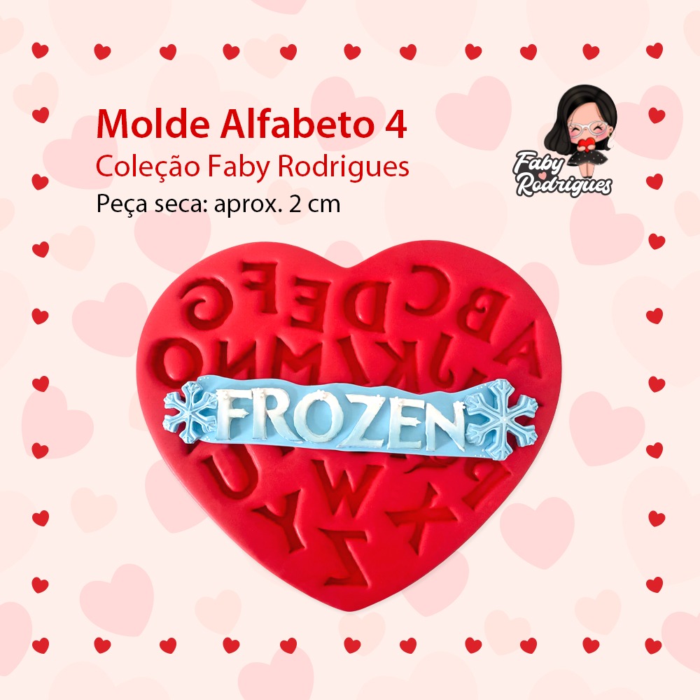 Molde de Silicone Alfabeto 4 - Faby Rodrigues