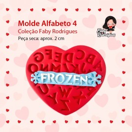 Molde de Silicone Alfabeto 4 - Faby Rodrigues