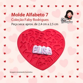 Molde de Silicone Alfabeto 7 - Faby Rodrigues