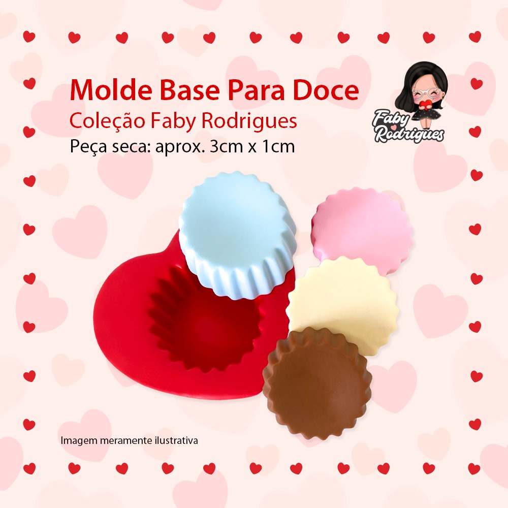 Molde De Silicone Base Para Doce - Faby Rodrigues