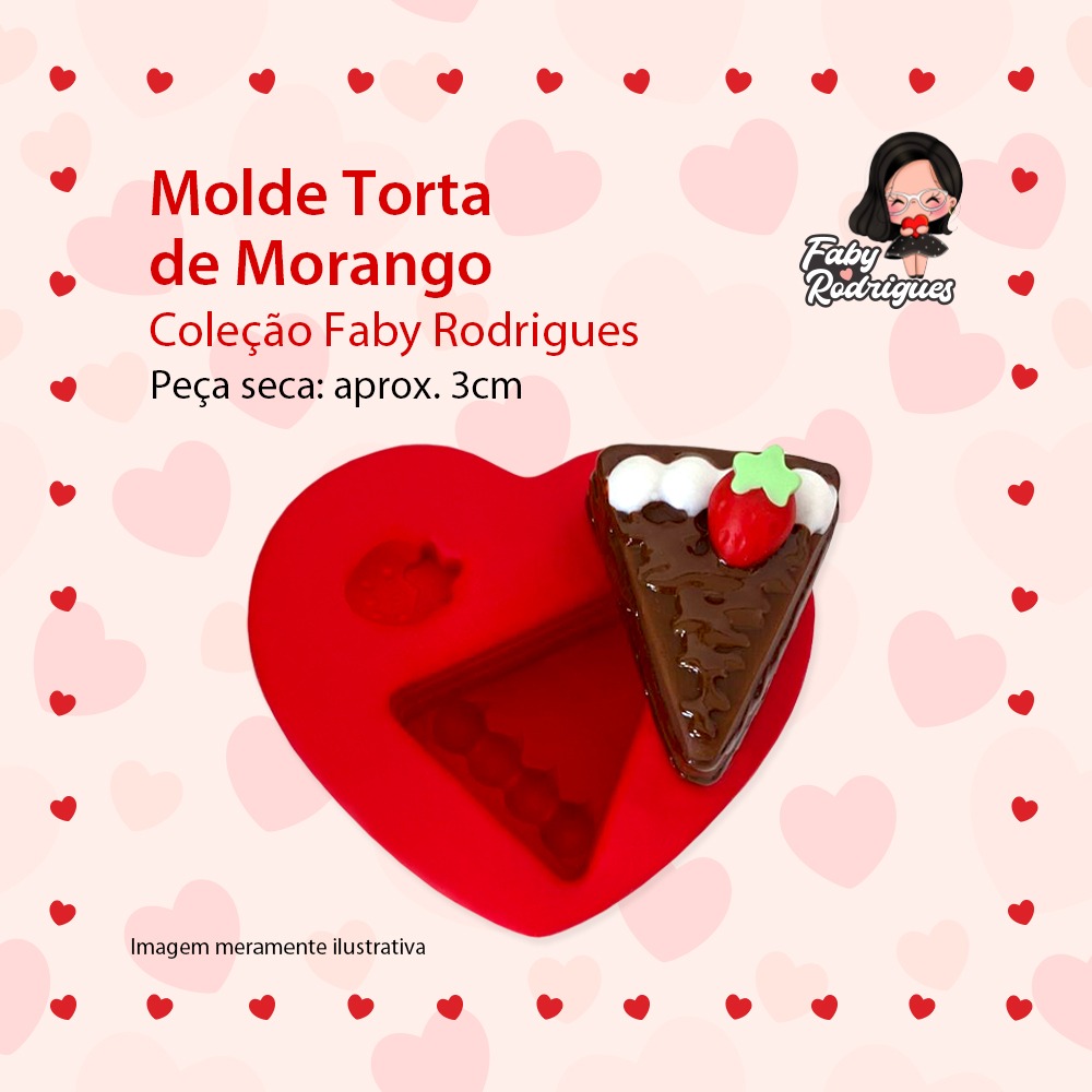 Molde De Silicone Torta De Morango - Faby Rodrigues