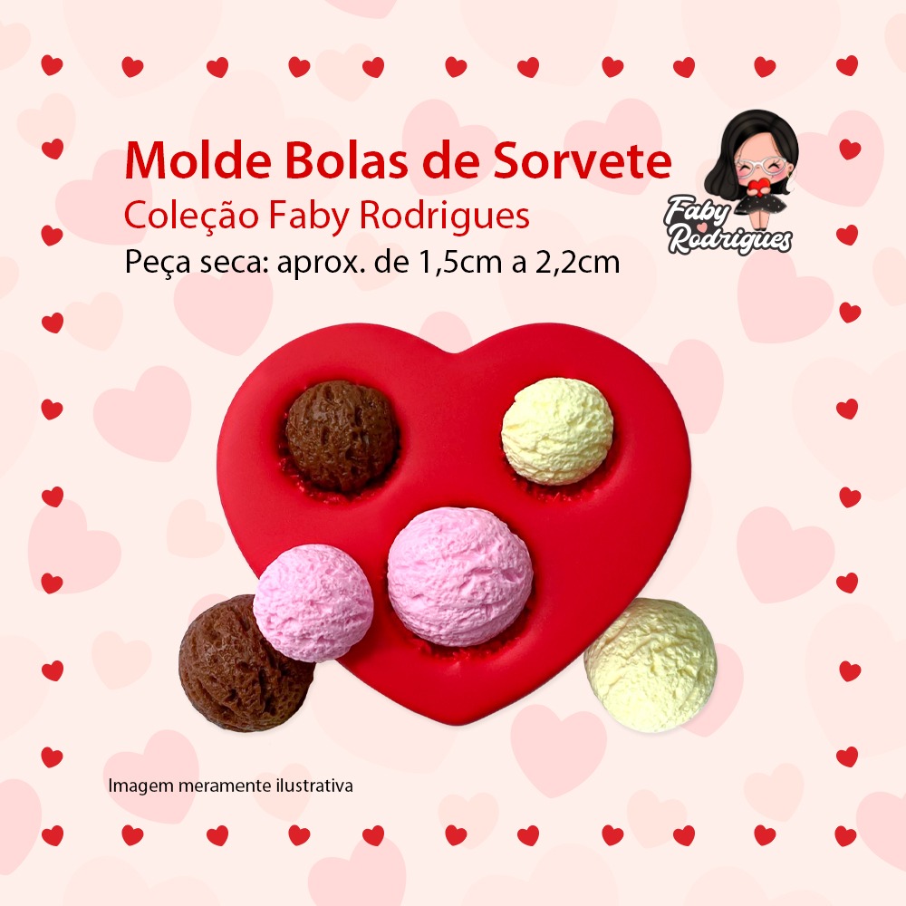 Molde De Silicone Bolas de Sorvete