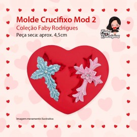 Molde de silicone Crucifixo Mod 2 - Faby Rodrigues