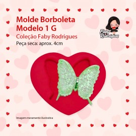 Molde de silicone Borboleta Modelo 1G  - Faby Rodrigues