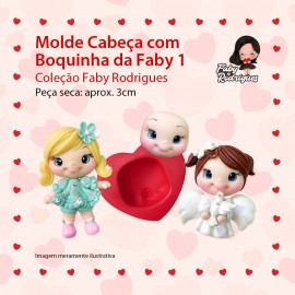 Molde de silicone Cabeça com Boquinha da Faby 1 - Faby Rodrigues