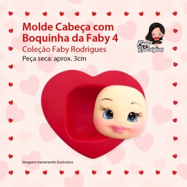 Molde de silicone Cabeça com Boquinha da Faby 4 - Faby Rodrigues