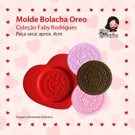 Molde de Silicone Bolacha Oreo - Faby Rodrigues