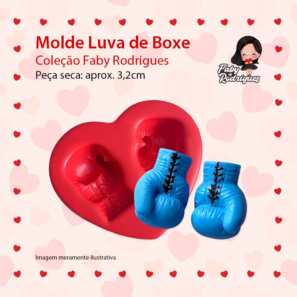 Molde de Silicone Luva de Boxe - Faby Rodrigues