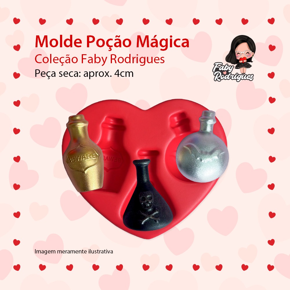 Molde de Silicone Poção Mágica - Faby Rodrigues