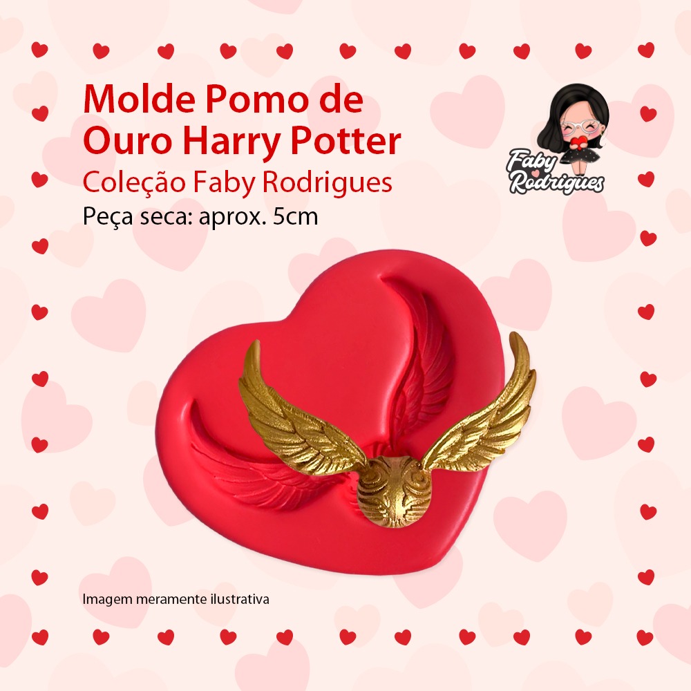 Molde de Silicone Pomo de Ouro Harry Potter - Faby Rodrigues