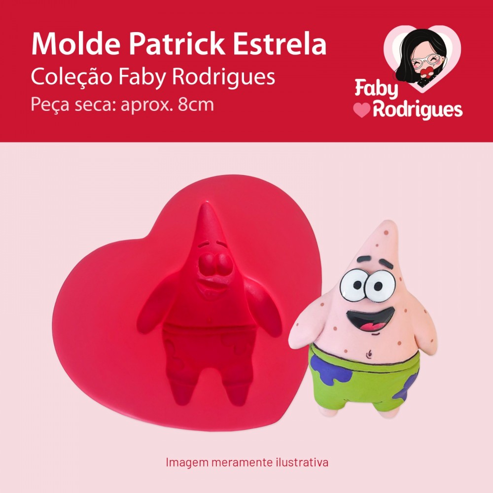 Molde de Silicone Patrick Estrela - Faby Rodrigues