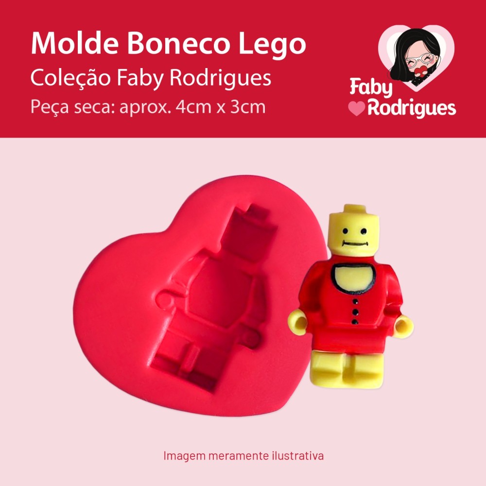 Molde de Silicone Boneco Lego - Faby Rodrigues