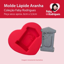 Molde de Silicone Lápide Aranha - Faby Rodrigues