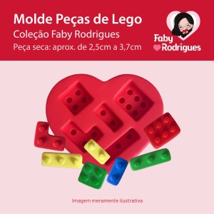 Molde de Silicone Peças de Lego - Faby Rodrigues