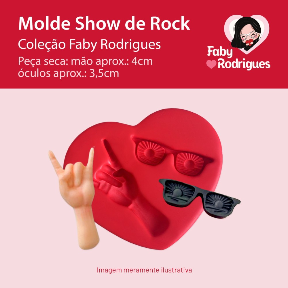 Molde de Silicone Show de Rock - Faby Rodrigues