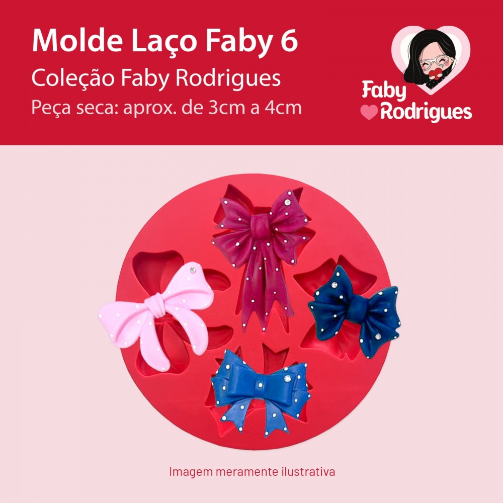 Molde de Silicone Laço Faby 6 - Faby Rodrigues